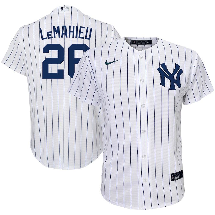 Youth New York Yankees 26 DJ LeMahieu Nike White Home Replica Player MLB Jerseys